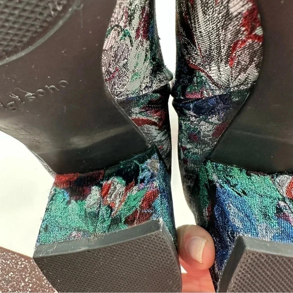 Zigisoho Nydia ankle bootie size 7 multicolored metallic floral brocade boot - Picture 13 of 14